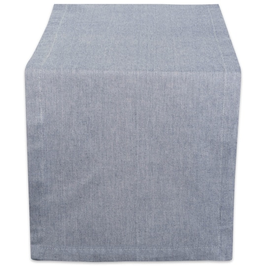 DII® 108" Solid Chambray Table Runner in Blue | 14" x 108" | Michaels®